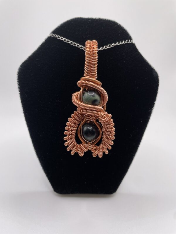 Imperial Jade Copper Wire Pendant - Image 3