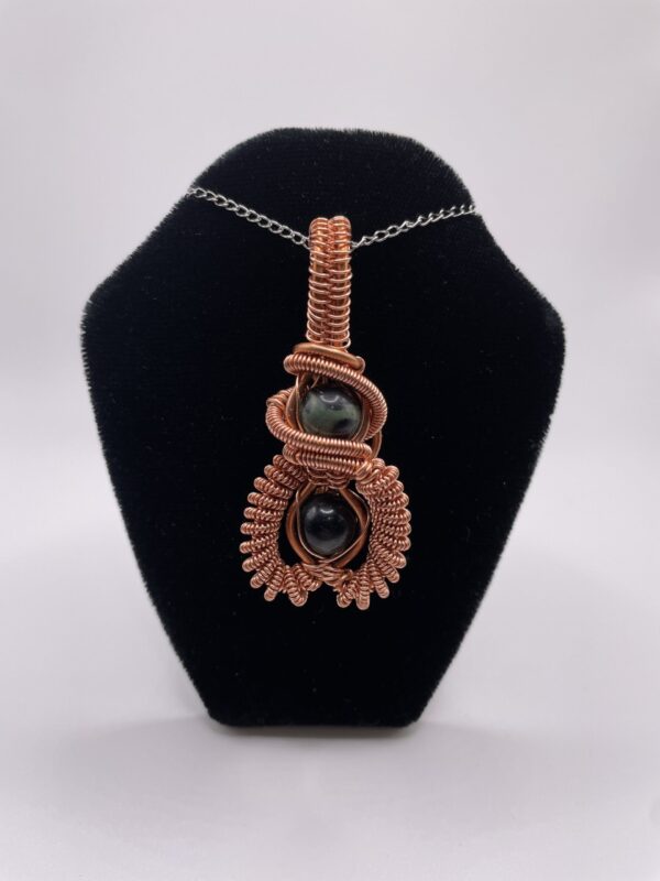 Imperial Jade Copper Wire Pendant - Image 2