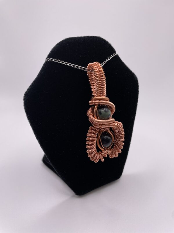 Imperial Jade Copper Wire Pendant - Image 4